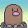 Diglett official PokéBonk portrait